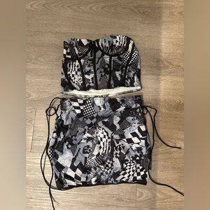 Sexy top and mini skirt